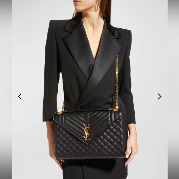 Authentic Yves Saint Laurent Large Grain Envelope Bag - Picture 9 of 16